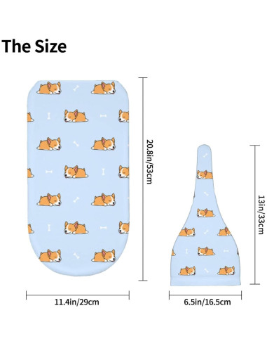 Manta Swaddle Muishi Corgi Dormilón Azul con Sombrero