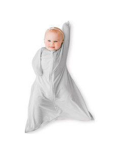 Manta Swaddle Bebé Bebon Butterfly - Gris Acogedor, 6-12 Meses