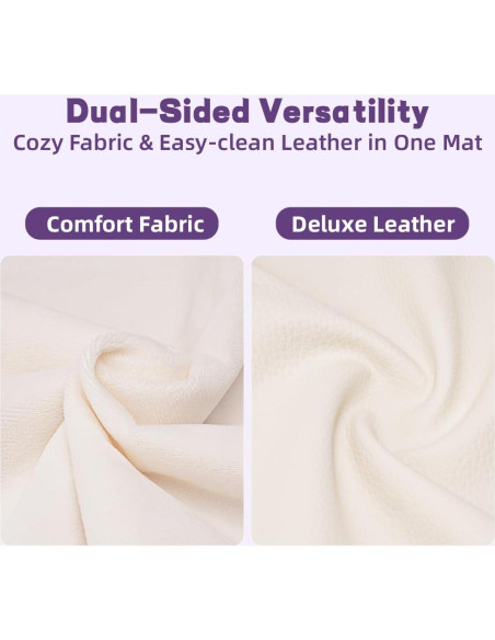 Alfombra de Juego Acolchada 127x127 cm Franela PU Beige