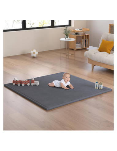 Alfombra de Juego para Bebés Floisdace 127x127 cm Antideslizante