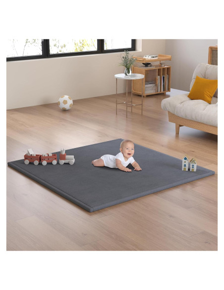 Alfombra de Juego para Bebés Floisdace 127x127 cm Antideslizante