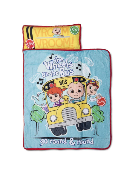 Colchoneta para Niños CoComelon con Almohada y Manta - 116.84x53.34 cm