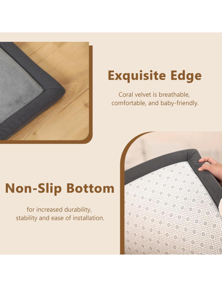 Alfombra de Juego para Bebés Floisdace 127x127 cm Antideslizante