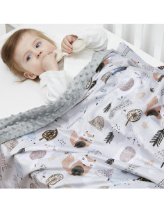 Manta para Bebés QSTEHEML Zorro 76x102cm Suave y Lavable 2