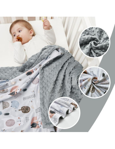 Manta para Bebés QSTEHEML Zorro 76x102cm Suave y Lavable