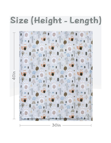 Manta para Bebés QSTEHEML Zorro 76x102cm Suave y Lavable
