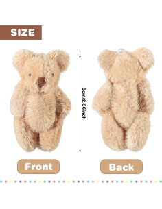 Skylety 32 Mini Ositos de Peluche Articulados 6 cm - 4 Colores 2