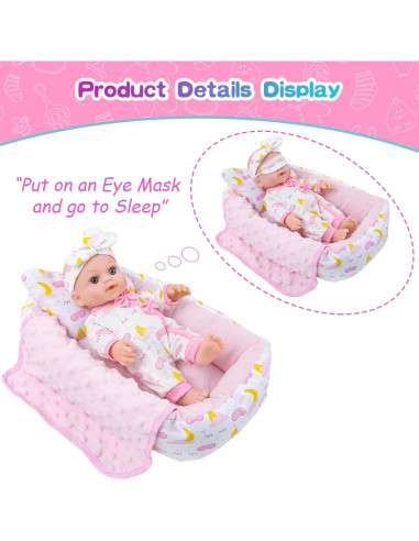 Cuna de Muñeca BDDOLL 30 cm con Accesorios Incluidos