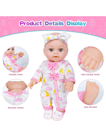 Cuna de Muñeca BDDOLL 30 cm con Accesorios Incluidos Cuna de Muñeca BDDOLL 30 cm con Accesorios Incluidos