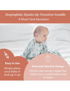 SleepingBaby Zipadee-Zip Swaddle Transición Lobo Feliz 4-8 Meses 2