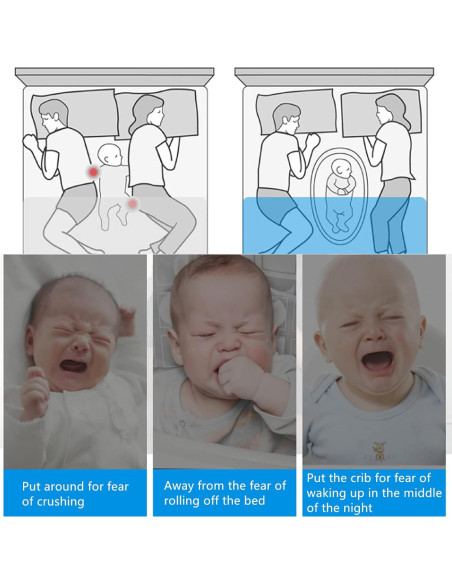 Cojín para Bebés Loevin Café 75x45 cm Lavable y Portátil