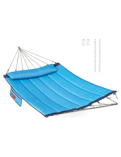 Hamaca Acolchada Doble Lazy Daze 3.66m Azul con Almohada