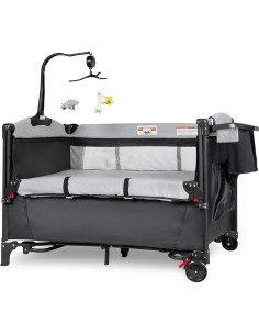 Cuna 5 en 1 Portátil Kite Baby - Cambiador, Parque Infantil, Colchón 2