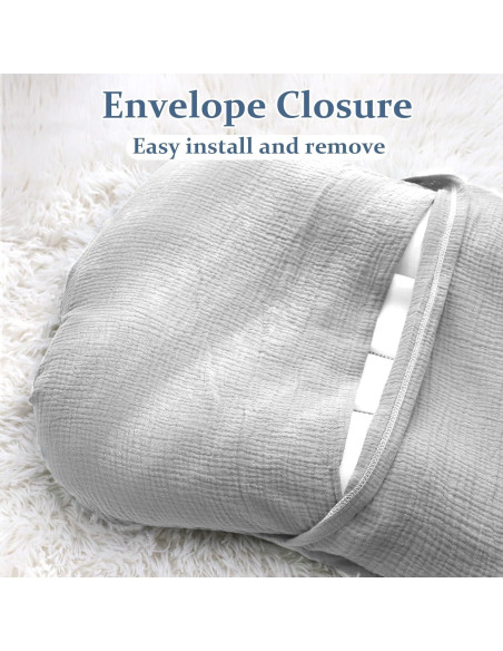Funda de Lounger para Bebé Hooyax de Algodón Muselina Gris Claro Funda de Lounger para Bebé Hooyax de Algodón Muselina Gris Claro