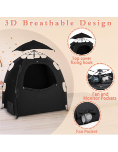 Carpa de Oscurecimiento WANRU para Pack and Play 88.9x129.5cm 2