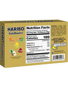 Gominolas HARIBO Oso de Oro Original 96.39 g - Paquete de 12 2