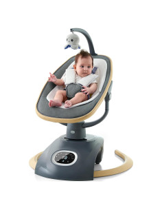 Columpio Eléctrico VaVaSoo para Bebés 5 Velocidades Gris