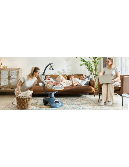 Columpio Eléctrico VaVaSoo para Bebés 5 Velocidades Gris