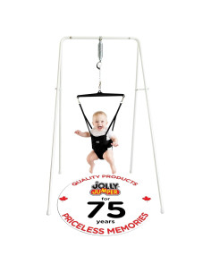 Saltador para Bebés Jolly Jumper Clásico Negro - Altura Ajustable, hasta 12.7 kg