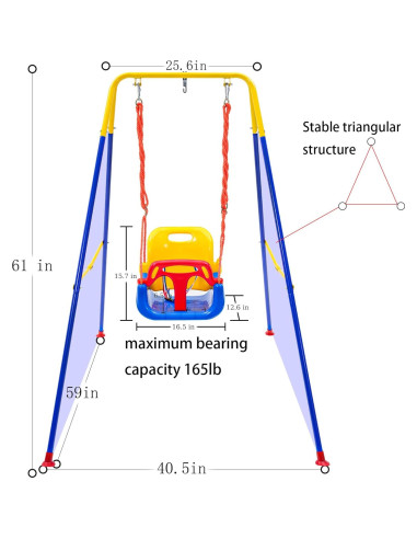 Columpio 3 en 1 DUOHUI para Bebés y Niños Pequeños