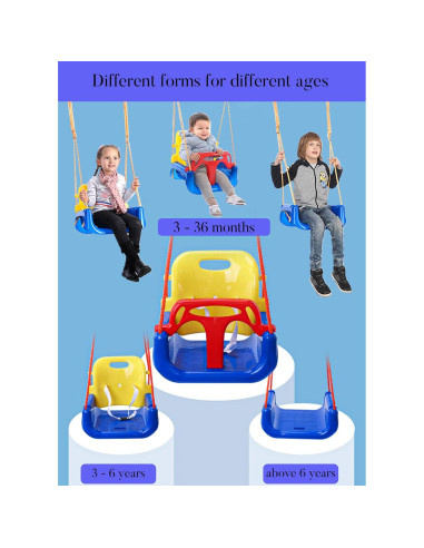 Columpio 3 en 1 DUOHUI para Bebés y Niños Pequeños