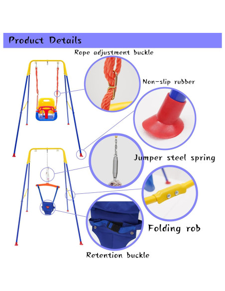Columpio 3 en 1 DUOHUI para Bebés y Niños Pequeños