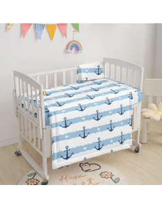 Juego de Ropa de Cuna Datura Home 3 Piezas Azul Ancla 2