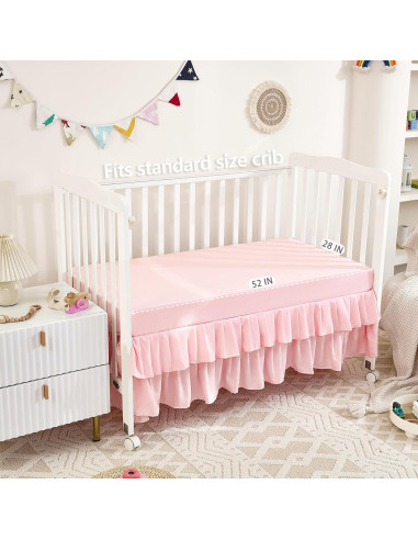 Juego de Ropa de Cuna 3 Piezas NacoMoco Rosa Bohemio