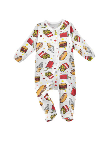 Mono de Algodón para Bebés Dussdil con Cremallera - 3 a 24 Meses