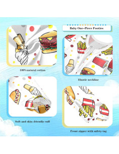 Mono de Algodón para Bebés Dussdil con Cremallera - 3 a 24 Meses 2