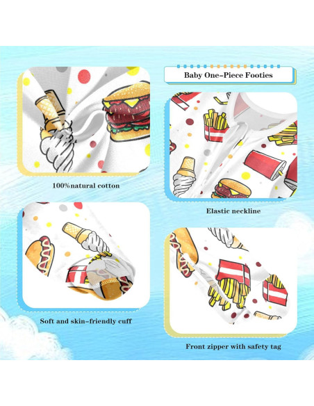 Mono de Algodón para Bebés Dussdil con Cremallera - 3 a 24 Meses