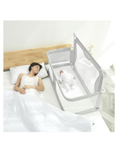 Cuna Co-Sleeper Sistine 3 en 1 Gris para Bebé 100x50cm