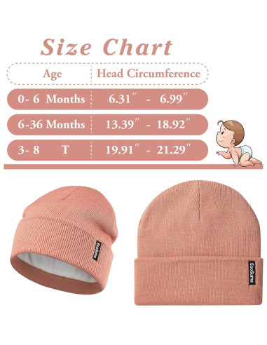 Paquete de 2 Gorras de Invierno EcoSuma para Bebés 0-8 Años