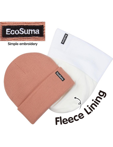 Paquete de 2 Gorras de Invierno EcoSuma para Bebés 0-8 Años