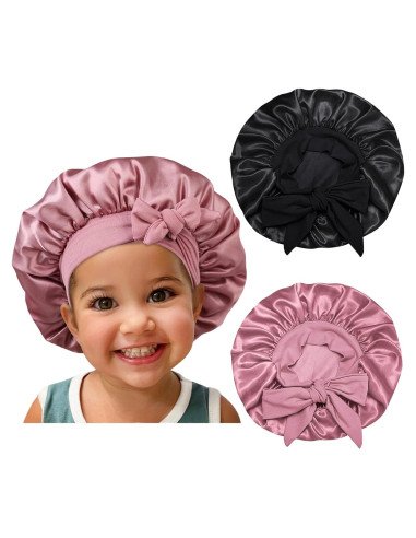 Gorro de Seda Satinada para Niños - 2 Piezas Ajustables