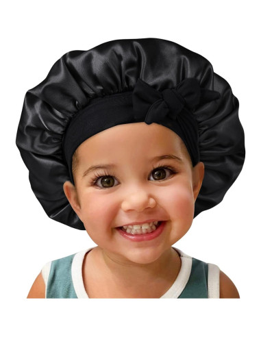 Gorro de Seda Satinada para Niños - 2 Piezas Ajustables