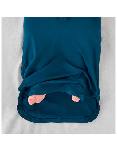 Bata de Dormir Unisex para Bebé 0-6 Meses Viscosa Bambú Azul