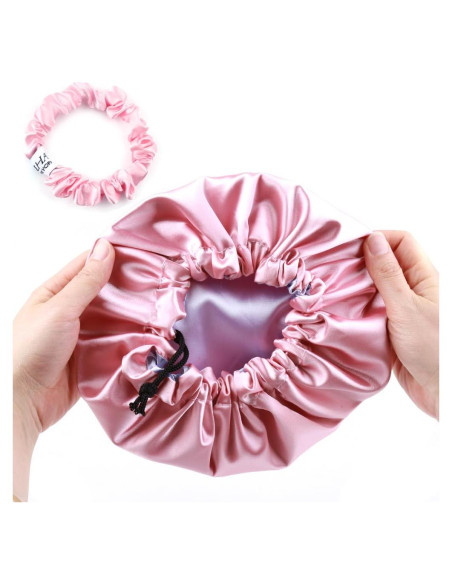 Gorro de Satén Ajustable para Dormir Niños ELIHAIR Rosa/Púrpura
