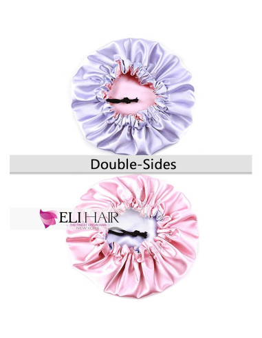 Gorro de Satén Ajustable para Dormir Niños ELIHAIR Rosa/Púrpura