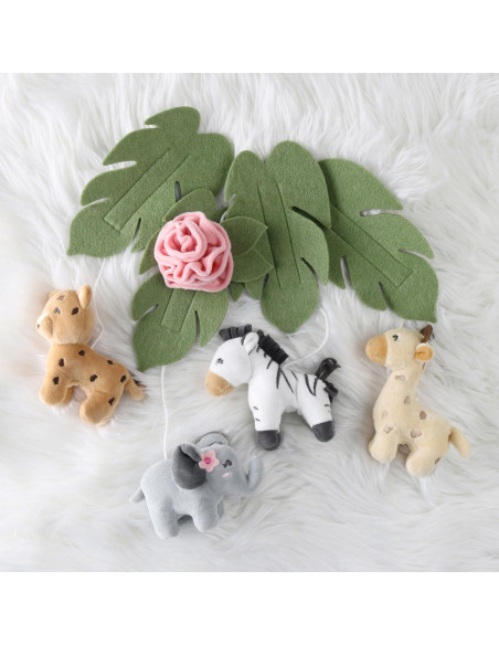 Móvil de Cuna Musical The Peanutshell Rosa con 12 Nanas Móvil de Cuna Musical The Peanutshell Rosa con 12 Nanas