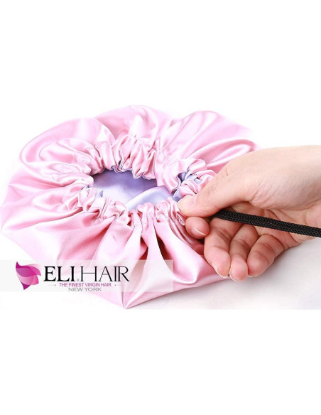 Gorro de Satén Ajustable para Dormir Niños ELIHAIR Rosa/Púrpura