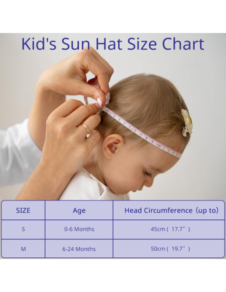 Gorro de sol HECCEI para bebé UPF 50+ ajustable rosa 6-24 meses