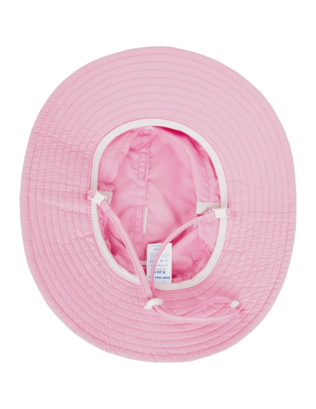 Gorro de sol HECCEI para bebé UPF 50+ ajustable rosa 6-24 meses