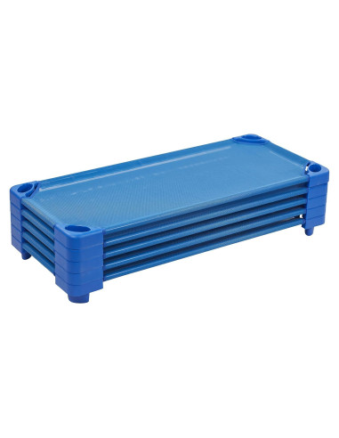 Cuna Apilable ECR4Kids Azul Estándar Paquete de 5
