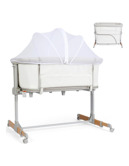 Cuna 3 en 1 Bicystar Co-Sleeper Ajustable con Colchón 9 kg