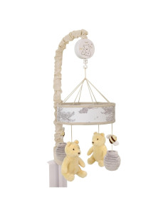 Móvil Musical Disney Pooh Taupe con Abejas y Tarro de Miel