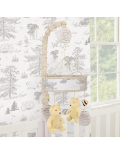 Móvil Musical Disney Pooh Taupe con Abejas y Tarro de Miel 2