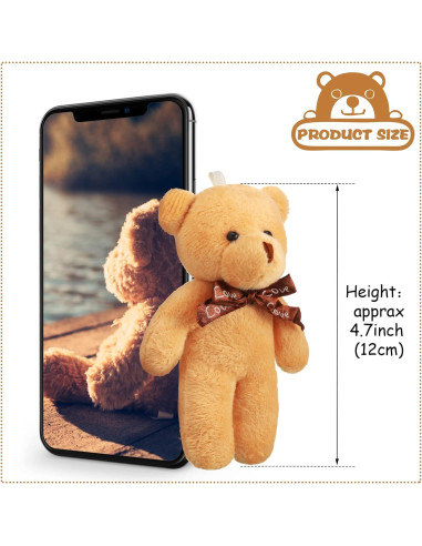 40 Mini Ositos de Peluche Skylety 12 cm para Regalos y Decoración