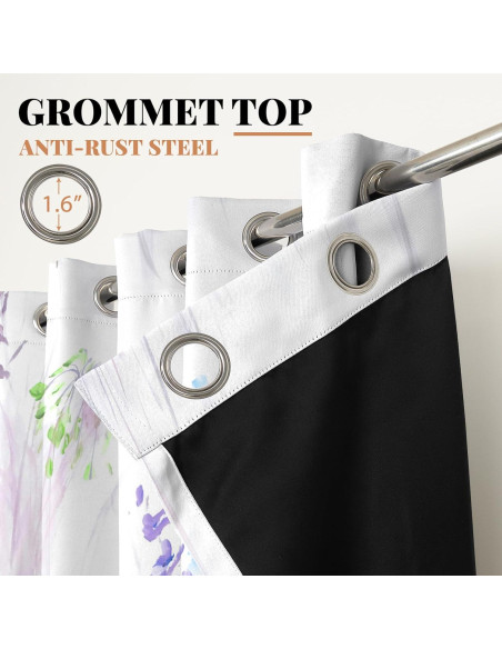 Cortinas Opacas Renaiss 53x84" Morado Floral 2 Paneles Cortinas Opacas Renaiss 53x84" Morado Floral 2 Paneles