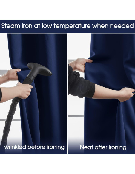 Cortinas Rutterllow Total Blackout 2 Paneles 106.68x160 cm Azul Marino